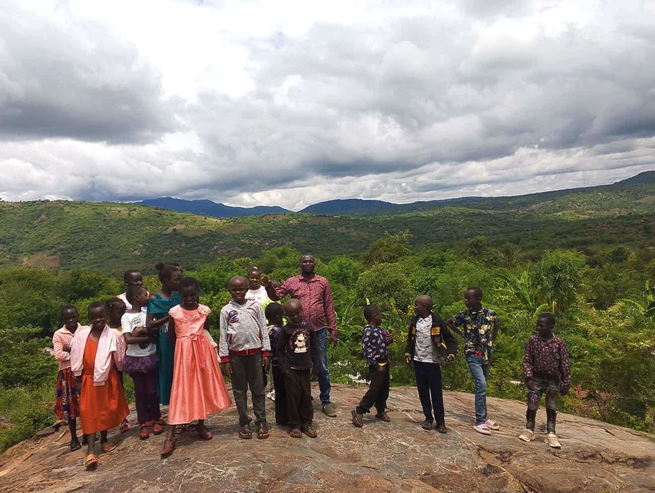 Children during the prayer walk Prayer Walk